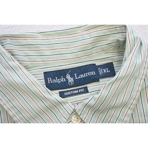 Polo Ralph Lauren Dress Shirt Custom Long Sleeve Striped Button Up Mens Size XL - Picture 7 of 8